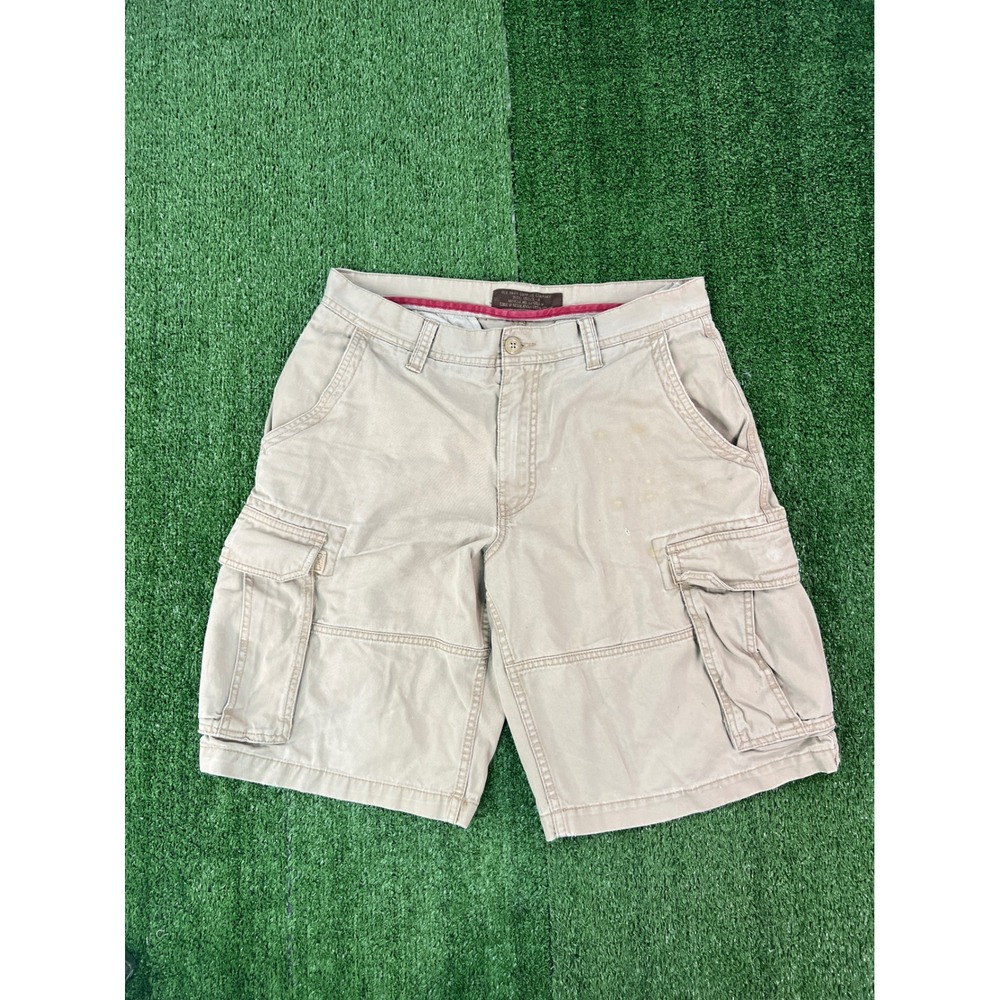 Old Navy Surplus Company Mens Khaki Cotton Cargo Shorts Tan 32 94105-JW